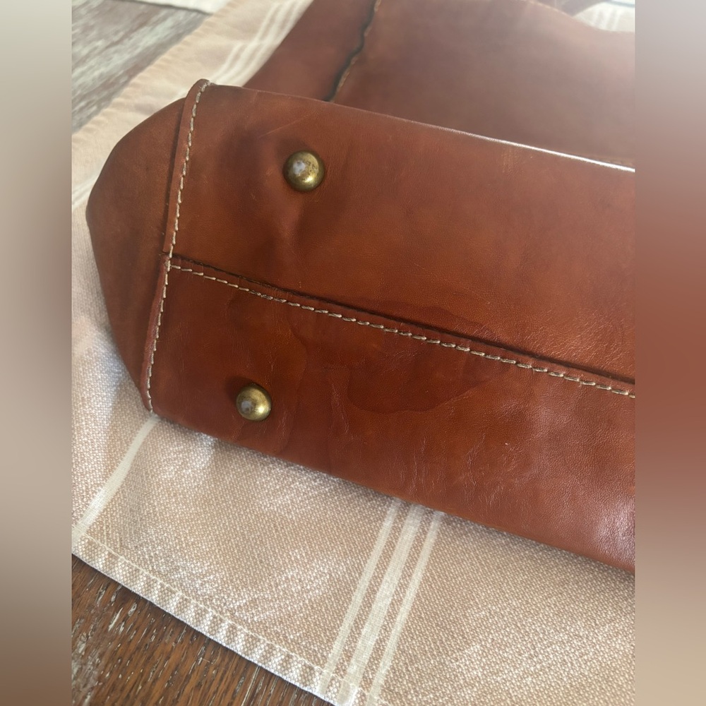 🌿🦋 Patricia Nash Brown Leather Tote Bag - Picture 13 of 14
